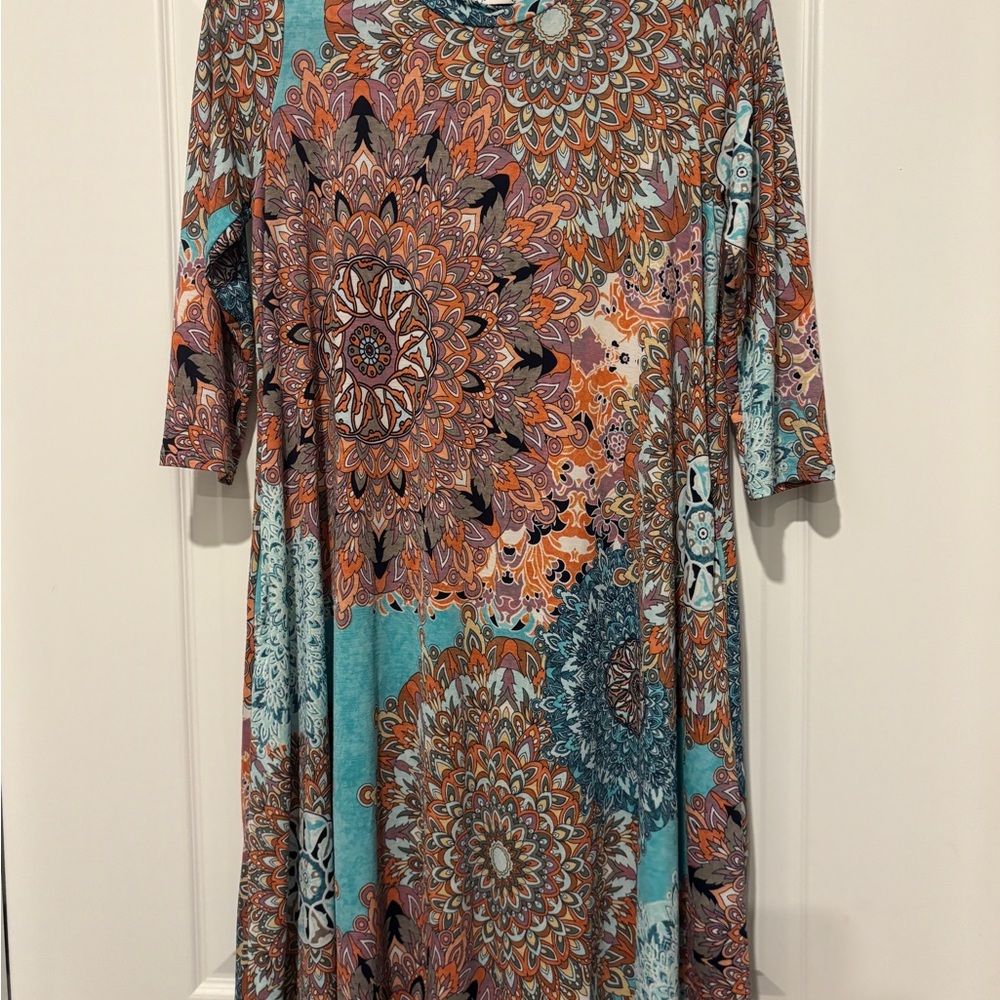 Janette Plus Multicolor Patterned Dress